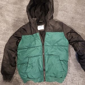Old Navy Kids' Green and Black Puffer Jacket